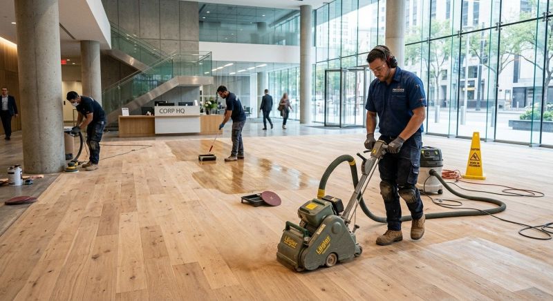Our team working on Wood Floor Service projects in Plymouth, MI