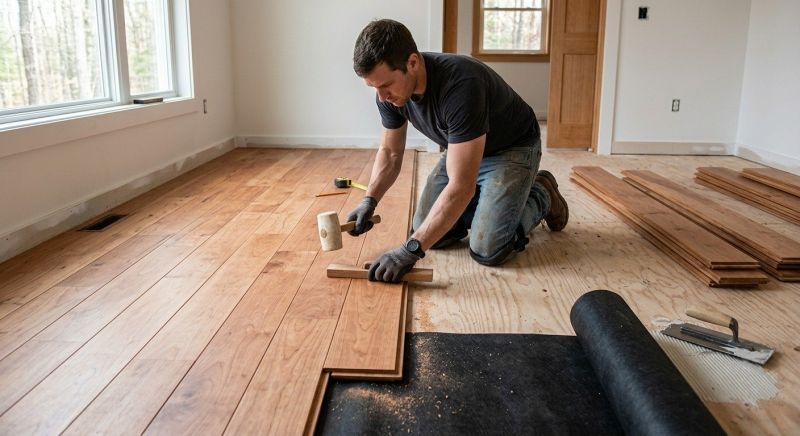 Cherry Floor Installation in Oakland County, MI