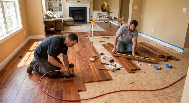 Cherry Floor Installation in Pontiac, MI