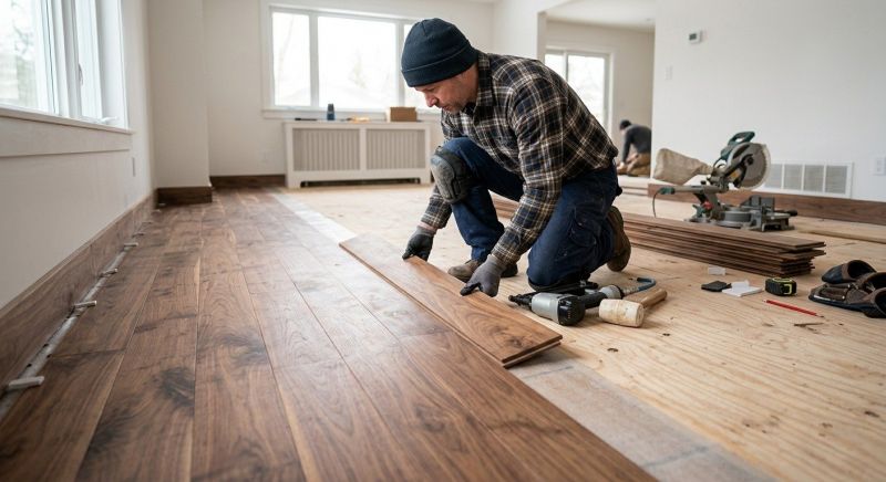 Walnut Flooring Installation in Plymouth, MI