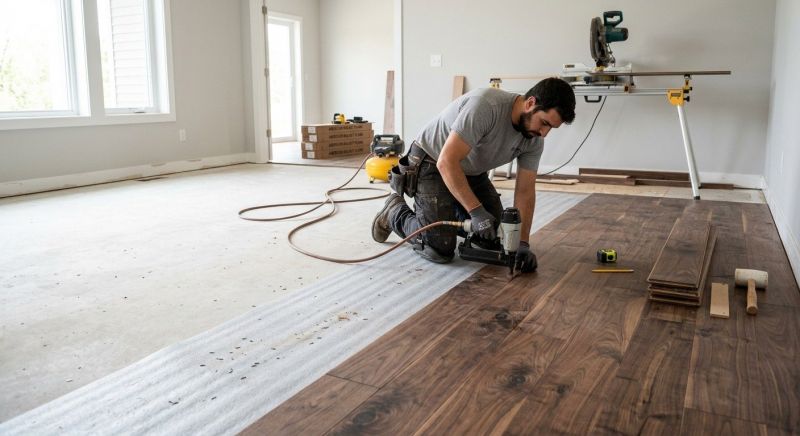 Walnut Flooring Installation in Plymouth, MI