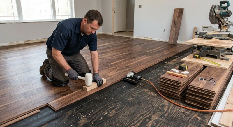 Walnut Flooring Installation in Plymouth, MI